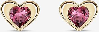 Roxanne First Ohrstecker aus Gelbgold und Tourmalin Total Heart