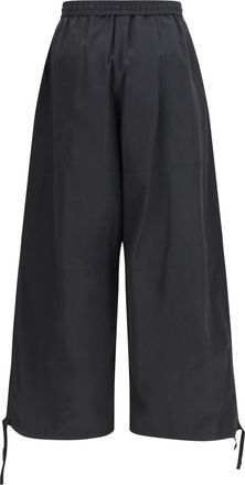 Kenzo Womens Drawstring Cargo Pants Black Polyester; Cotton Trousers