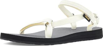 Teva Original Universal Slim Womens Shoes White/Black : 10 B - Medium, Synthetic/Textile