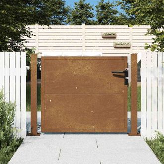 vidaXL Puerta De Jard&iacute;n Acero Corten 105x105 Cm Vidaxl