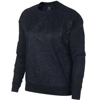 Nike Run Division Jacket Women Black Crew Neck Long Sleeve Activewear UPS1222