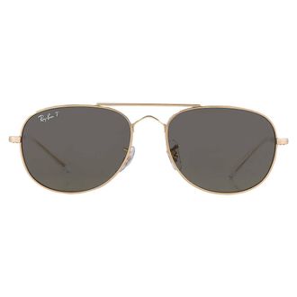 Ray-Ban Ray Ban Bain Bridge Polarized Green Pilot Unisex Sunglasses RB3735 001/58 57