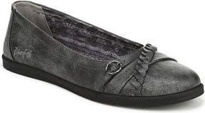 Blowfish Parisian Flat in Charcoal Faux Leather at Nordstrom Rack, Size 9.5