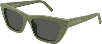 Saint Laurent Authentieke Mica 057 Bril- Premium Kwaliteit! - Dames - Zonnebrillen - Groen - 55 MM - Accessoires