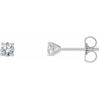 Diamond2Deal 1/3ct Lab-Grown Diamond Stud Earrings Clarity VS, Color F-G, 14k Gold