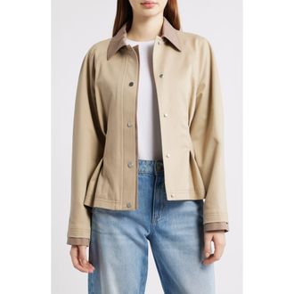 BOSS JIlima Stretch Cotton Jacket in Pumice at Nordstrom, Size 12