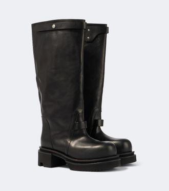 Rick Owens Naska leather knee-high boots