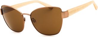 Anne Klein AK7101 200 Womens Sunglasses Brown Size 58