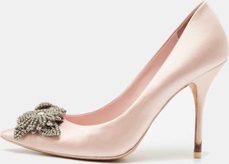 Sophia Webster Light Pink Satin Lilico Pumps