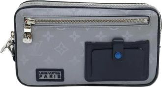 Louis Vuitton Pre-owned Alpha clutch - Dames - Vintage Clutch - Grijs - ONE Size - Nylon - Vintage