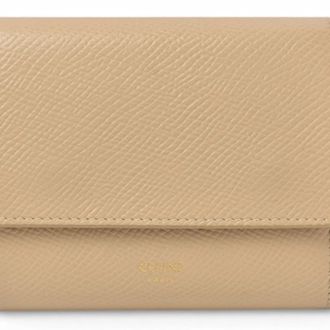 Celine Beige Leather Wallet (Tri-Fold) (Pre-Owned)