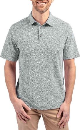 Cutter & Buck Virtue Piqu&eacute; Botanical Print Polo in Hunter at Nordstrom, Size Xxx-Large