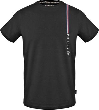 Aquascutum Heren Crew Neck Regular T-shirt (Zwart)