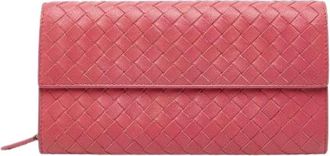 Bottega Veneta Pre-owned Wallets, female, Pink, Size: ONE SIZE Pre-owned Leather Wallet