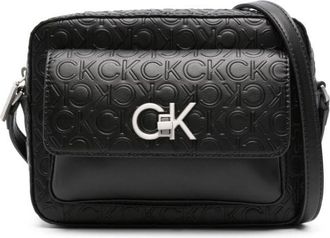 Calvin Klein logo-lettering crossbody bag - women - Recycled Polyester/Polyurethane - OS - Black