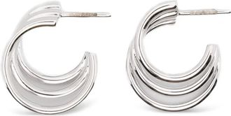 Shaun Leane Orecchini a cerchio Bound - Argento