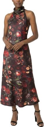 Area Stars Jersey Halter Dress in Black Garden at Nordstrom, Size X-Small