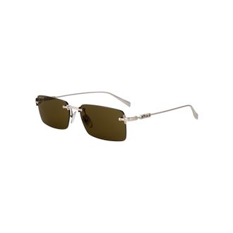 Gucci Rechthoekige Zonnebril met Montuur - Heren - Zonnebrillen - Grijs - 56 MM - Nylon - Accessoires