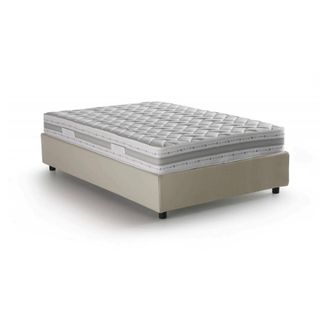 Dmora Dmora - Cama De Plaza Y Media Dbamb, Cama Contenedor Con Revestimiento De Tela, 100% Made In Italy, Apertura Frontal, Con Colch&oacute;n Cm 120x190 Incluido,