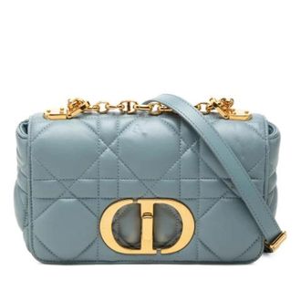 Dior Pre-owned Mini Bags, female, Blue, Size: ONE SIZE Pre-owned Caro Mini Bag