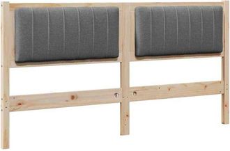 vidaXL Cabecero Tapizado Marr&oacute;n 160 Cm Madera De Pino Macizo Vidaxl