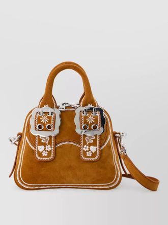 Marni museo mini leather top handle bag