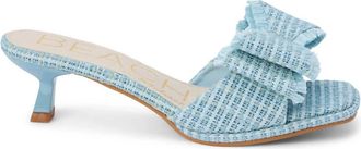 Matisse Footwear Womens Penelope Square Toe Kitten Heel Pumps In Powder Blue