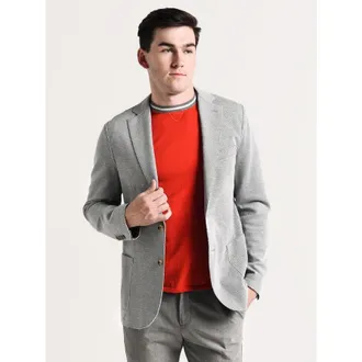 Eleventy MenS Medium Grey Wool Tailored Blazer Patch Pockets, Size 46