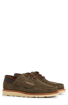 Barbour Murtun Lugged Lace-Up Shoe in Moss Grey Suede at Nordstrom, Size 10