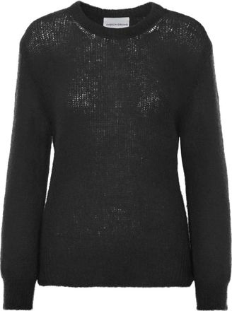 Americandreams Ulla O Neck Gebreide Pullover - Dames - Ronde hals truien - Zwart - S - Wol - Truien & Vesten
