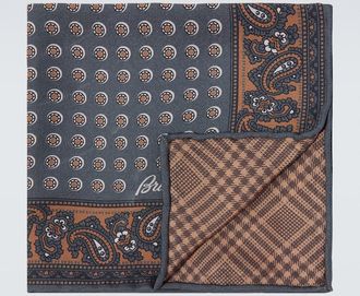 Brioni Printed silk twill scarf
