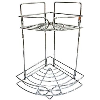 Trade Shop Trade Shop - Estante Esquinero De Ba&ntilde;o Ducha Estantes Met&aacute;licos De 2 Niveles 52719