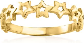 Ross-Simons 10kt Yellow Gold Stars Ring