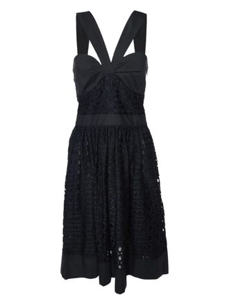 Moschino lace-panelled mini dress - Black