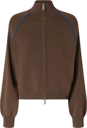 Pinko Viscose Blend Zip-Up Sweatshirt