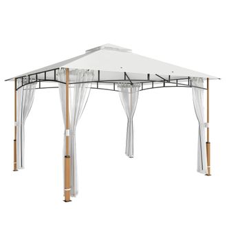 OUTSUNNY Cenador para jard&iacute;n 360x300x275 cm crema
