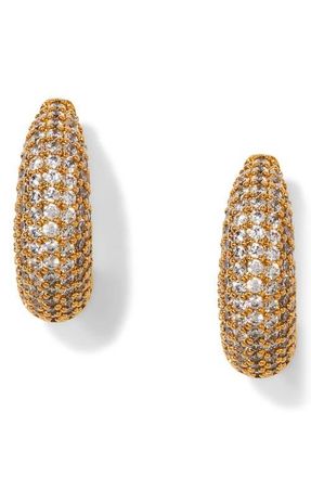 Nadri Alma J Hoop Earrings in Gold at Nordstrom