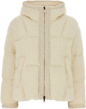 Moncler Off White Mock Collar Jacket