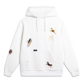 Li-Ning Chinese Culture Horse Graphic Hoodie White AWDTE21-1