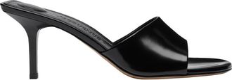 Jacquemus Zwarte Leren Sandalen - Dames - Muiltjes - Zwart - 38 EU - Leer - Schoenen