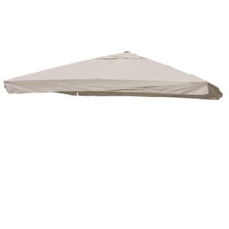 Hhg Funda De Recambio Para Paraguas Sem&aacute;foro De Lujo Hhg 125 Con Solapa, Funda De Paraguas, 3,5x3,5m (&oslash;4,95m) Poli&eacute;ster 4kg, Gris Crema