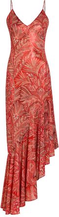 Etro Printed Asymmetric Chiffon Maxi Dress - Multicoloured - 42 (UK10 / S)