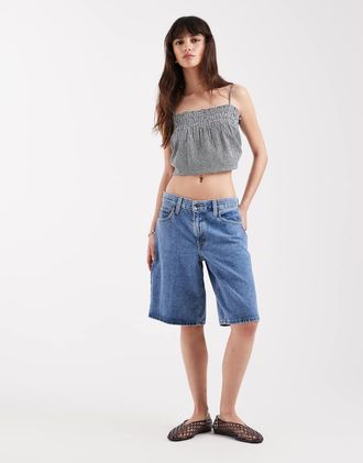 Levi's jorts in denim blu medio