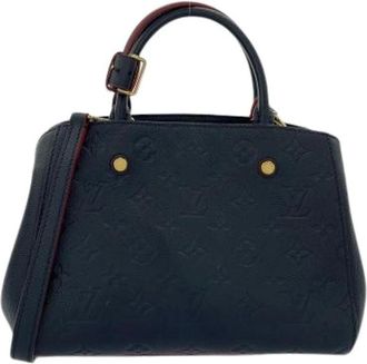 Louis Vuitton Pre-owned Handbags, female, Blue, Size: ONE SIZE Pre-owned Montaigne BB Handbag