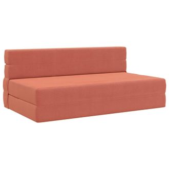 vidaXL Sof&aacute; Cama Plegable Rojo Naranja 152 X 86,5 X 60 Cm Tela Vidaxl