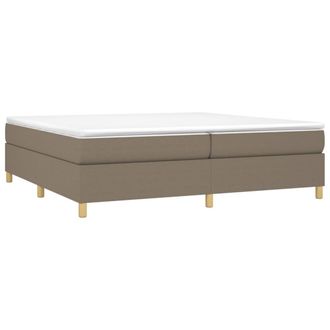 vidaXL Cama Sin Colch&oacute;n Tela Gris Taupe 200x200 Cm Vidaxl