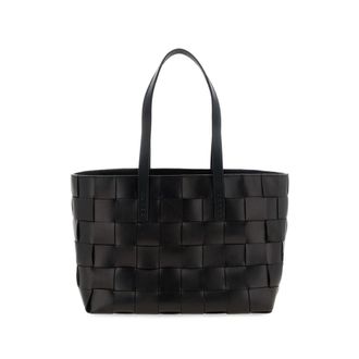 Dragon Diffusion Japan Checkerboard Woven Leather Tote Bag