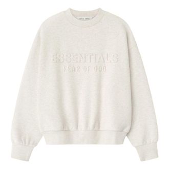 Fear of God Embossed Classic Crewneck Sweatshirt Oatmeal Heather 192HO256552F