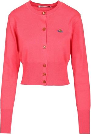Vivienne Westwood Bea Cropped Cardigan - Dames - Vesten - Rood - S - Wol - Truien & Vesten