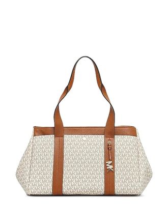 Michael Michael Kors monogram tote bag - women - Canvas/Polyurethane/Polyester - OS - Neutrals